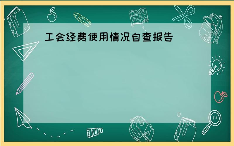 工会经费使用情况自查报告