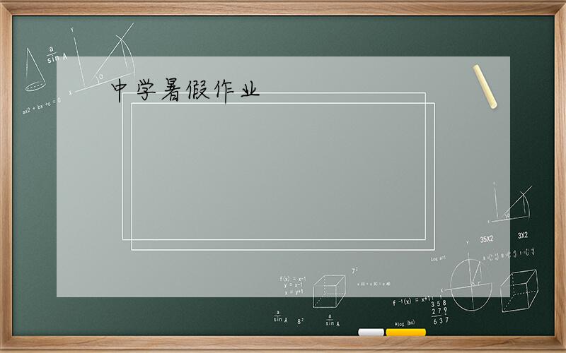 中学暑假作业