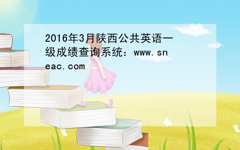 2016年3月陕西公共英语一级成绩查询系统：www.sneac.com