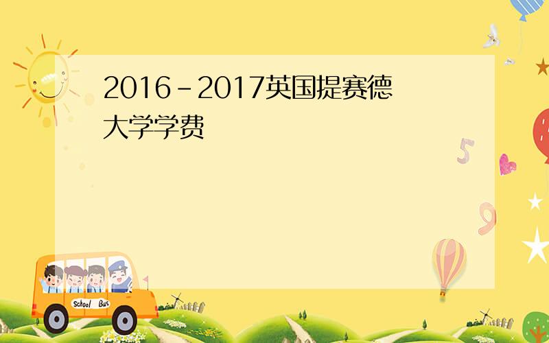 2016-2017英国提赛德大学学费