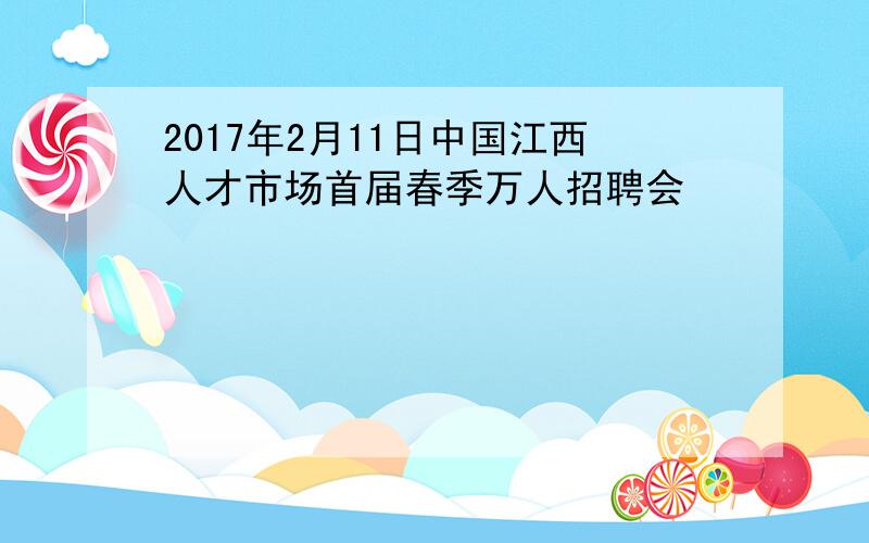 2017年2月11日中国江西人才市场首届春季万人招聘会