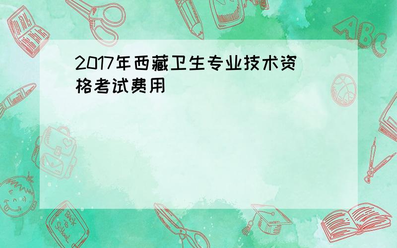 2017年西藏卫生专业技术资格考试费用