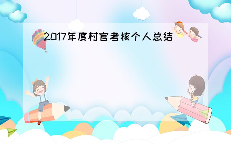 2017年度村官考核个人总结