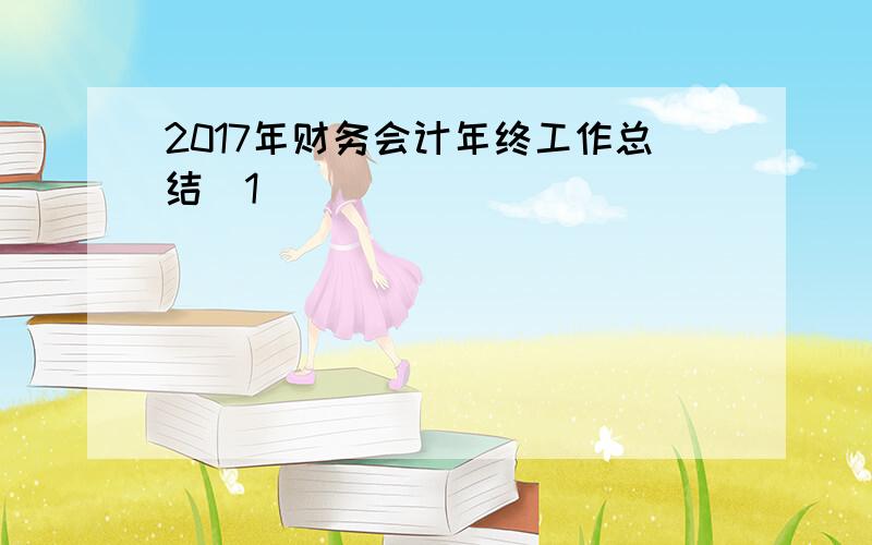 2017年财务会计年终工作总结[1]