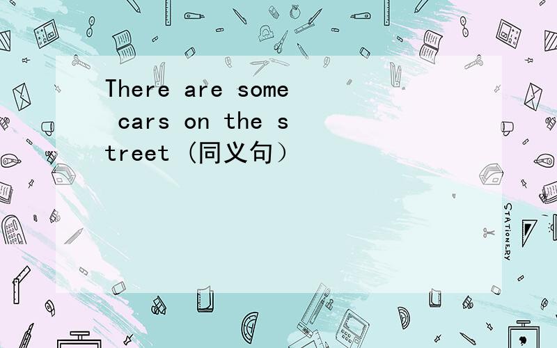 There are some cars on the street (同义句）