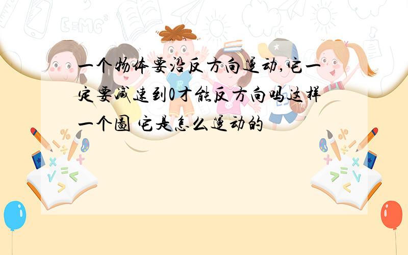 一个物体要沿反方向运动,它一定要减速到0才能反方向吗这样一个图 它是怎么运动的