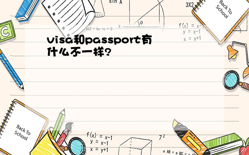 visa和passport有什么不一样?