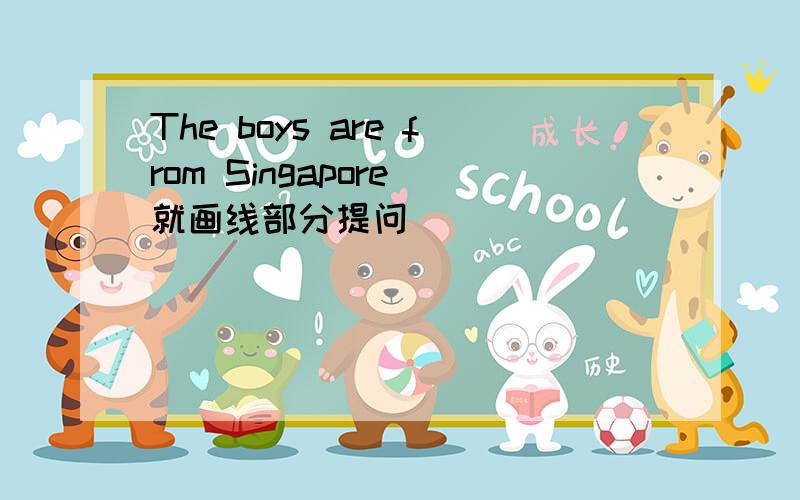 The boys are from Singapore(就画线部分提问)