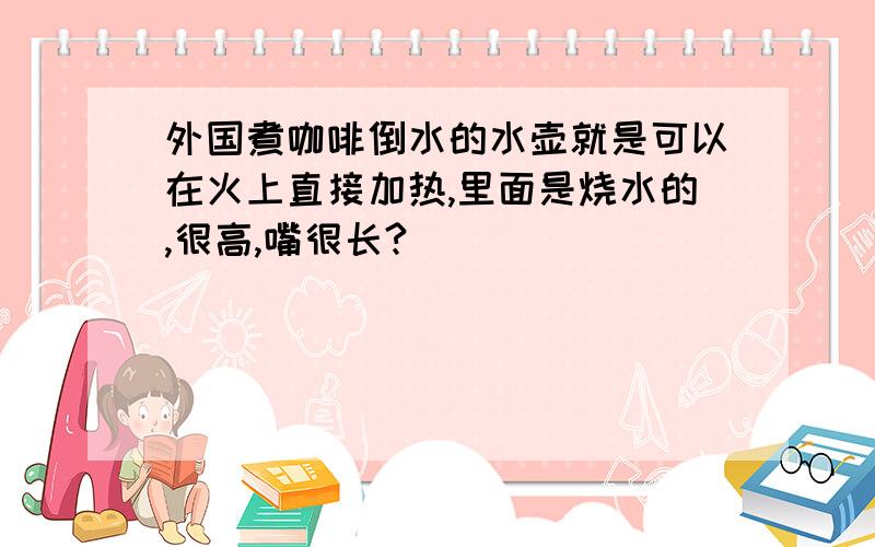 外国煮咖啡倒水的水壶就是可以在火上直接加热,里面是烧水的,很高,嘴很长?