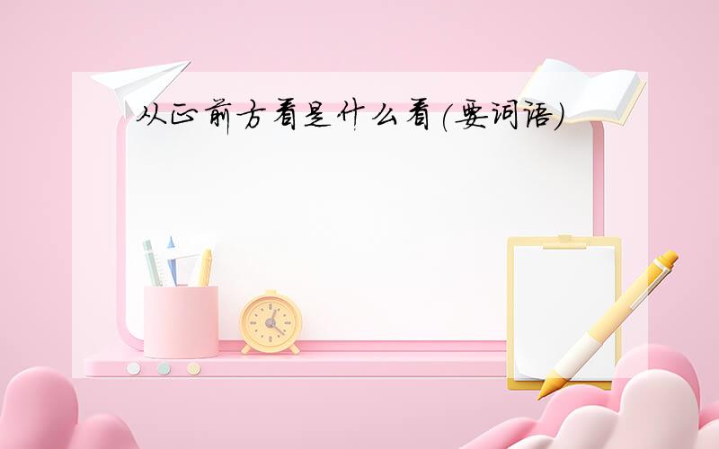 从正前方看是什么看(要词语）