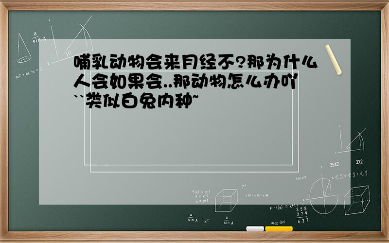 哺乳动物会来月经不?那为什么人会如果会..那动物怎么办吖``类似白兔内种~