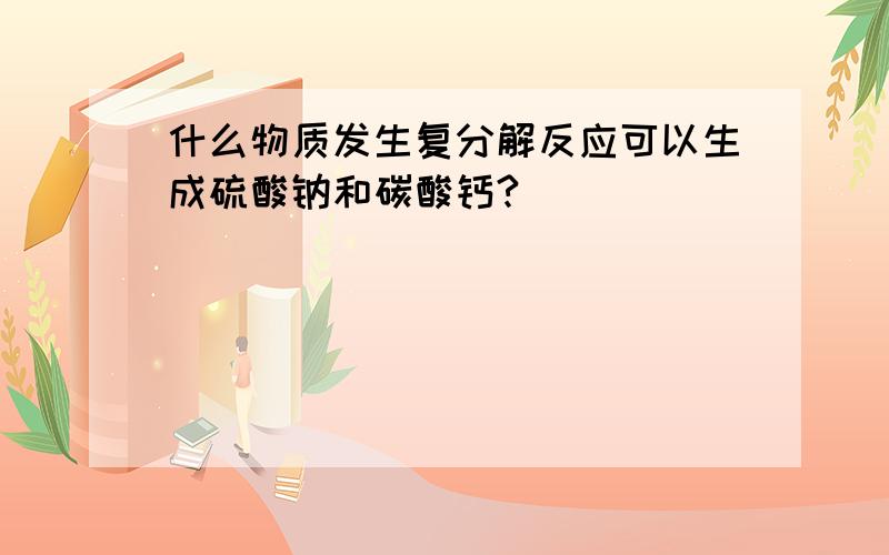 什么物质发生复分解反应可以生成硫酸钠和碳酸钙?