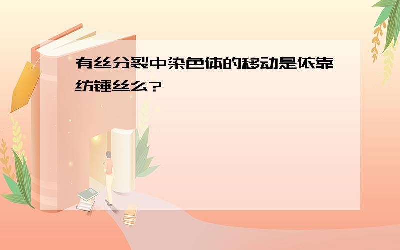 有丝分裂中染色体的移动是依靠纺锤丝么?、