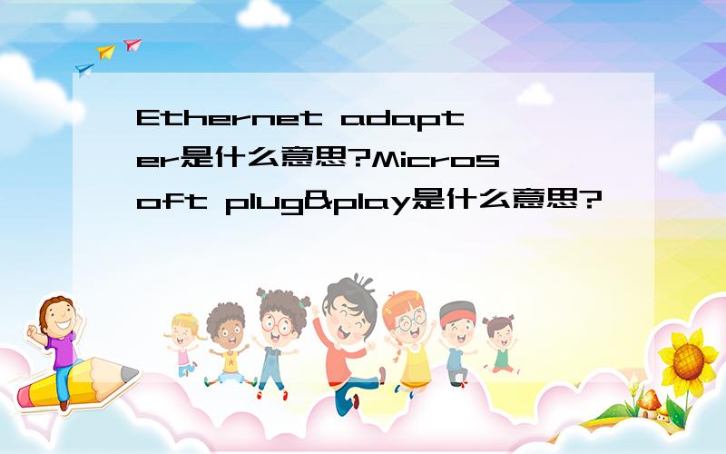 Ethernet adapter是什么意思?Microsoft plug&play是什么意思?