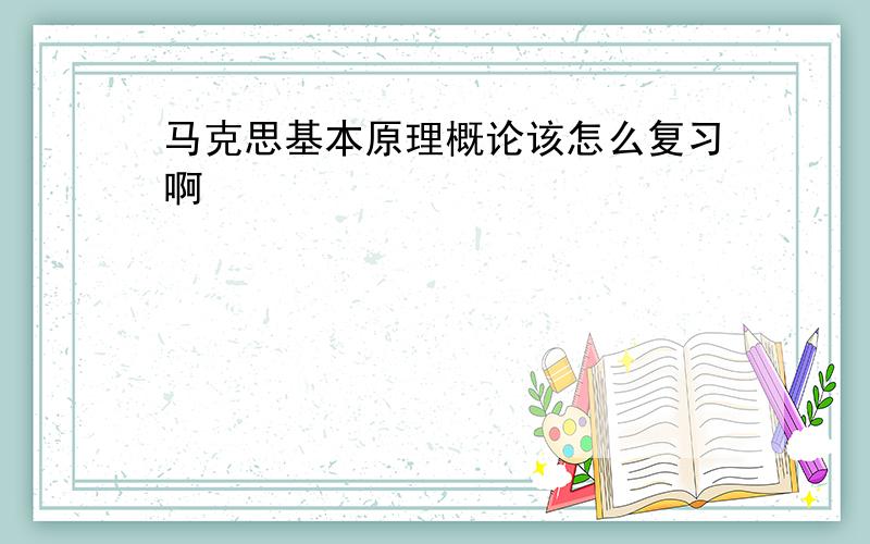 马克思基本原理概论该怎么复习啊