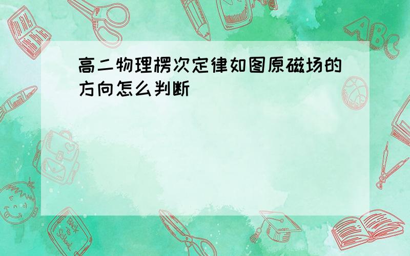 高二物理楞次定律如图原磁场的方向怎么判断