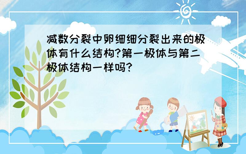 减数分裂中卵细细分裂出来的极体有什么结构?第一极体与第二极体结构一样吗?