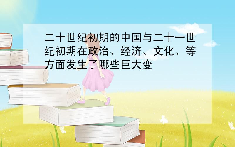 二十世纪初期的中国与二十一世纪初期在政治、经济、文化、等方面发生了哪些巨大变