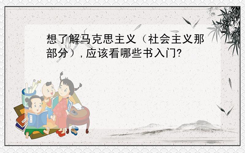 想了解马克思主义（社会主义那部分）,应该看哪些书入门?