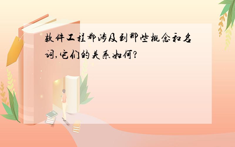 软件工程都涉及到那些概念和名词,它们的关系如何?