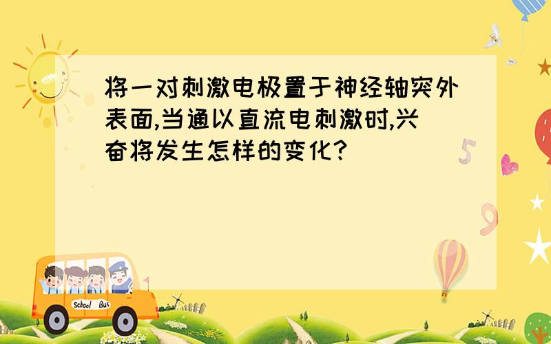 将一对刺激电极置于神经轴突外表面,当通以直流电刺激时,兴奋将发生怎样的变化?