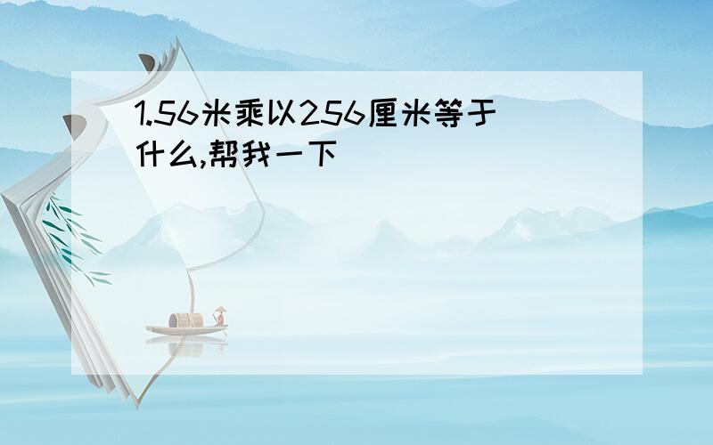 1.56米乘以256厘米等于什么,帮我一下