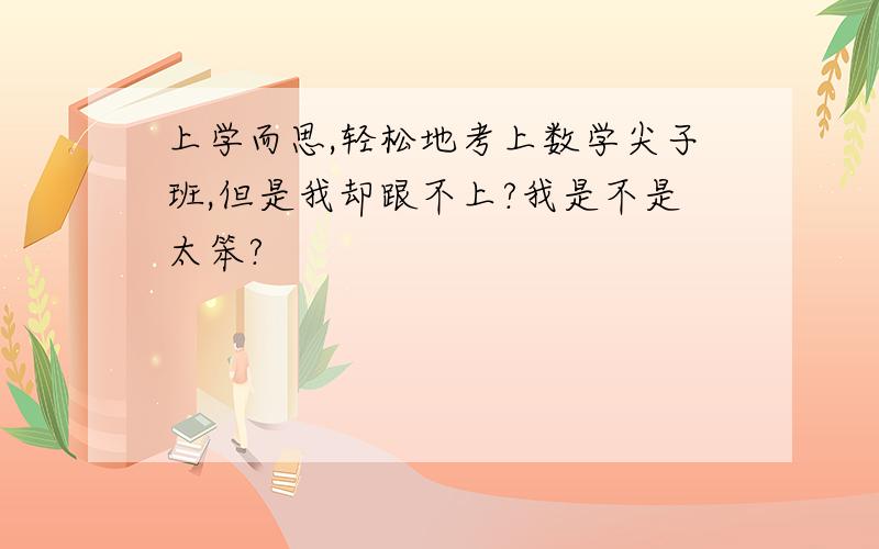 上学而思,轻松地考上数学尖子班,但是我却跟不上?我是不是太笨?