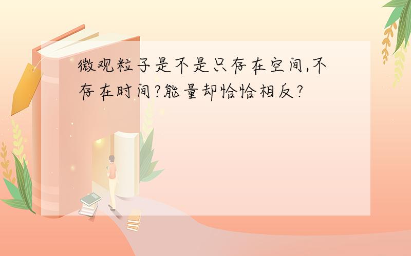 微观粒子是不是只存在空间,不存在时间?能量却恰恰相反?