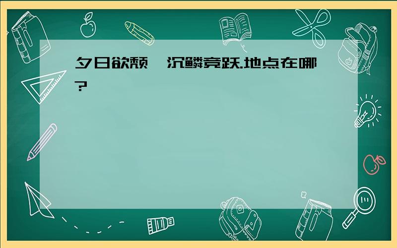 夕日欲颓,沉鳞竞跃.地点在哪?