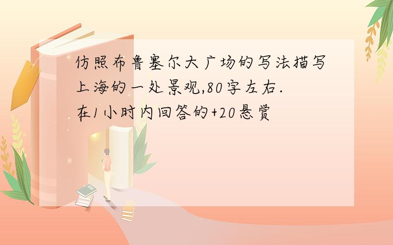 仿照布鲁塞尔大广场的写法描写上海的一处景观,80字左右.在1小时内回答的+20悬赏