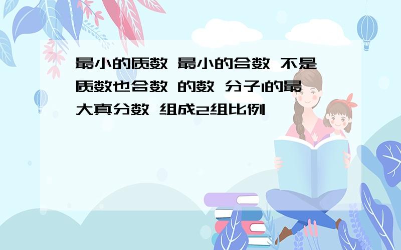 最小的质数 最小的合数 不是质数也合数 的数 分子1的最大真分数 组成2组比例