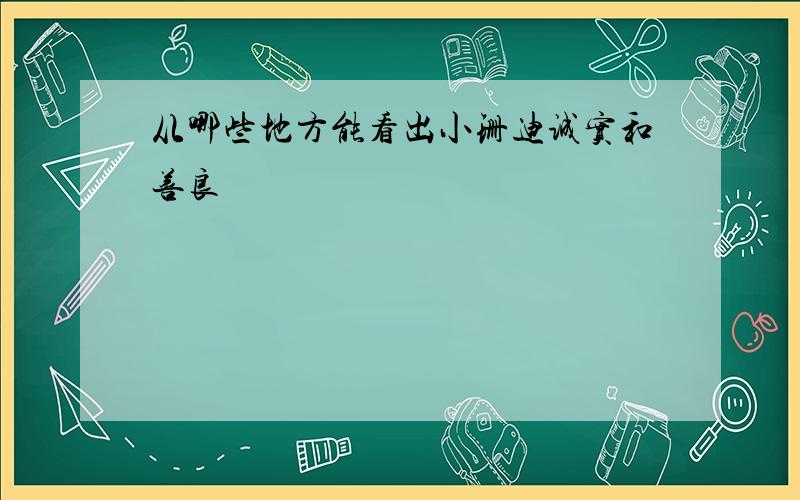 从哪些地方能看出小珊迪诚实和善良