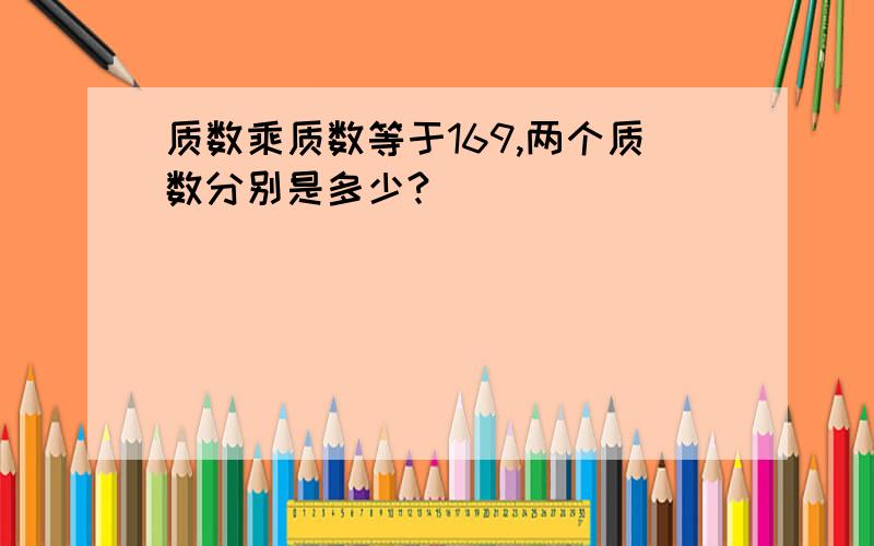 质数乘质数等于169,两个质数分别是多少?