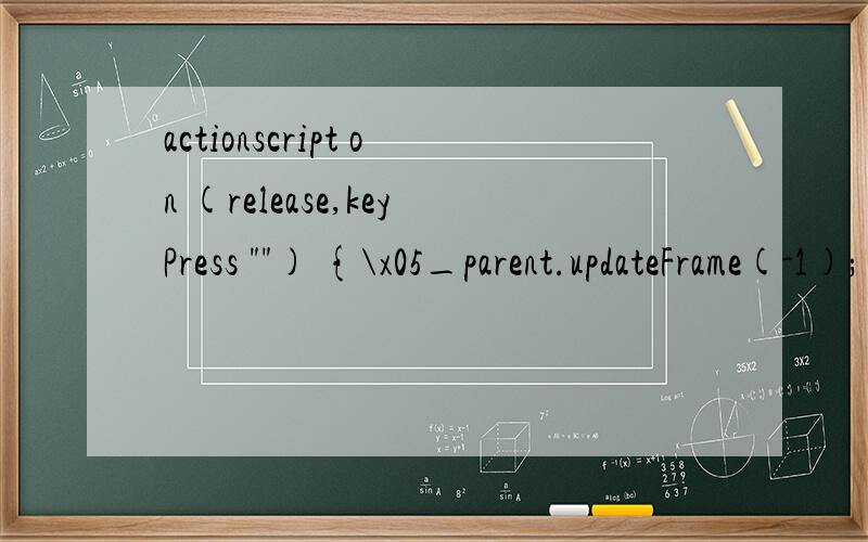 actionscript on (release,keyPress 