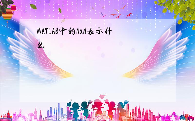 MATLAB中的NaN表示什么