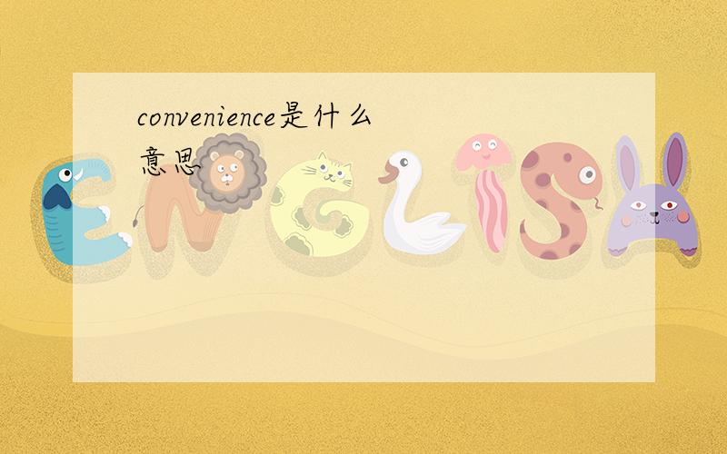 convenience是什么意思