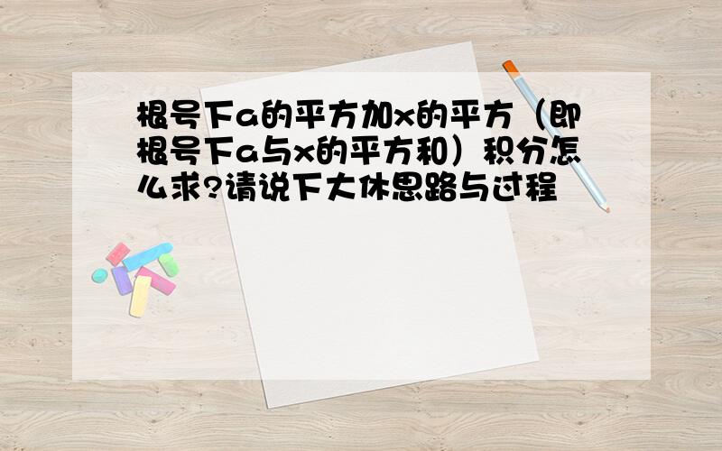 根号下a的平方加x的平方（即根号下a与x的平方和）积分怎么求?请说下大休思路与过程