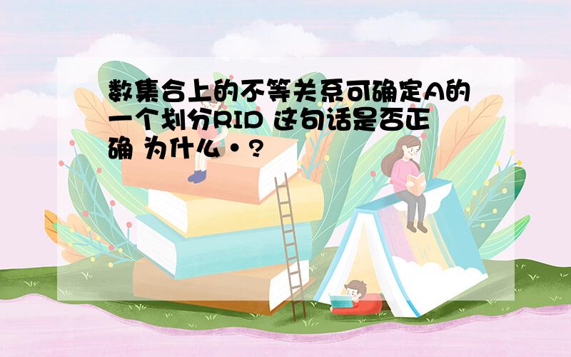 数集合上的不等关系可确定A的一个划分RID 这句话是否正确 为什么·?