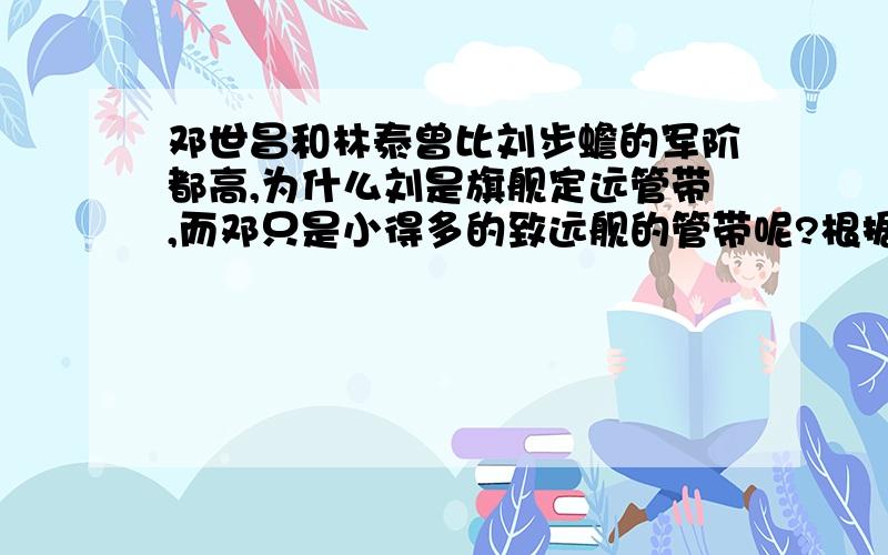 邓世昌和林泰曾比刘步蟾的军阶都高,为什么刘是旗舰定远管带,而邓只是小得多的致远舰的管带呢?根据史料,邓和林在1888年北洋成军时就是提督衔,而刘直到大东沟海战以后才升记名提督.一楼