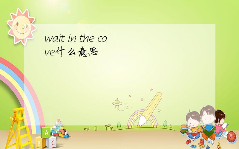 wait in the cove什么意思