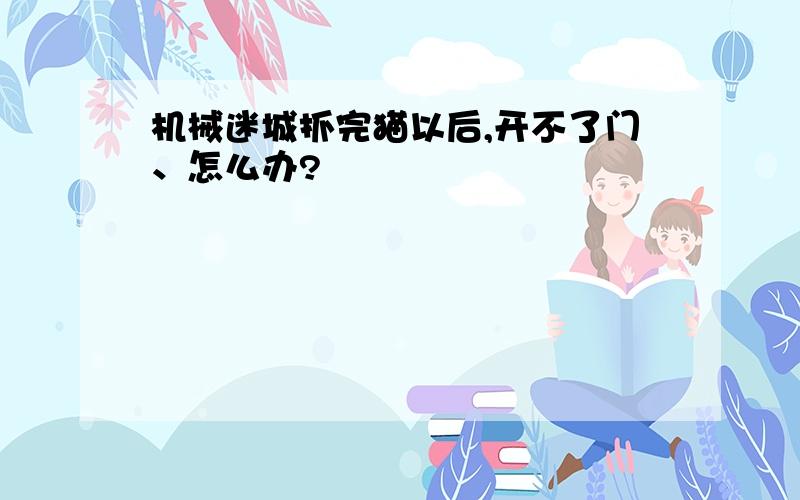 机械迷城抓完猫以后,开不了门、怎么办?