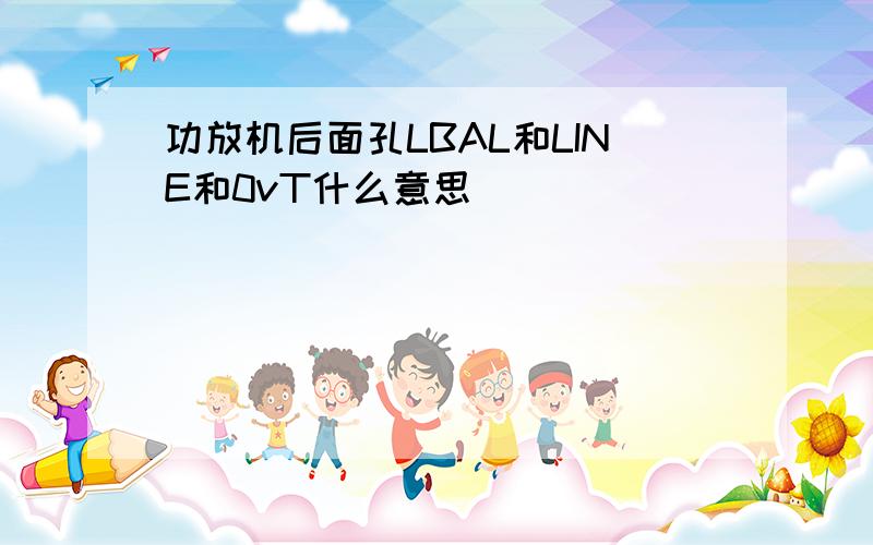 功放机后面孔LBAL和LINE和0vT什么意思