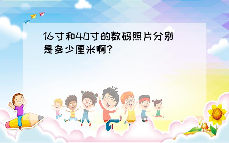 16寸和40寸的数码照片分别是多少厘米啊?