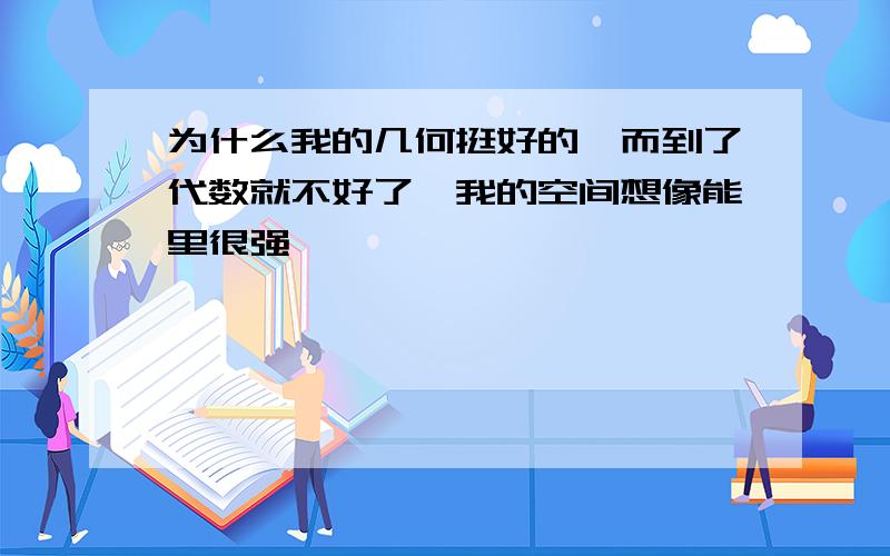 为什么我的几何挺好的,而到了代数就不好了,我的空间想像能里很强