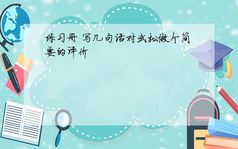 练习册 写几句话对武松做个简要的评价