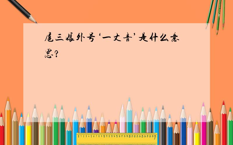 扈三娘外号‘一丈青’是什么意思?