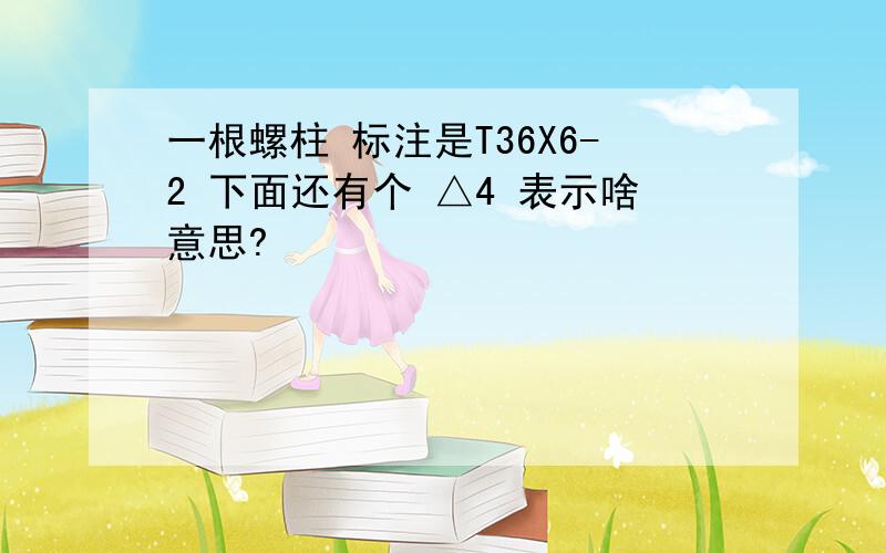 一根螺柱 标注是T36X6-2 下面还有个 △4 表示啥意思?