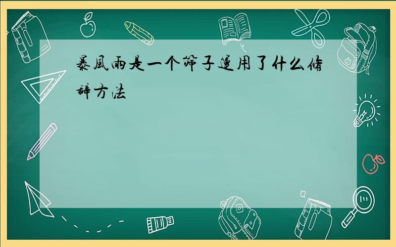 暴风雨是一个筛子运用了什么修辞方法