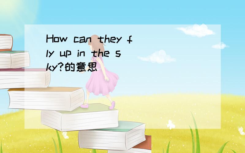 How can they fly up in the sky?的意思