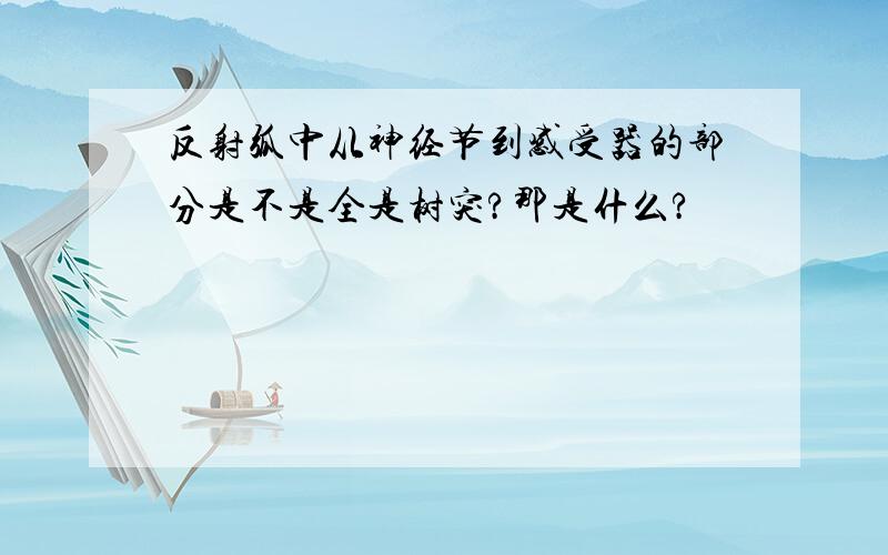 反射弧中从神经节到感受器的部分是不是全是树突?那是什么?